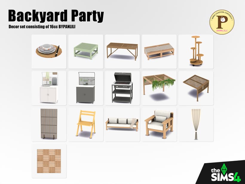 Галерея мода Набор для патио Backyard Party #1